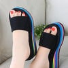 Women Rainbow Summer Non-Slip Sandals Female Beach Slippers