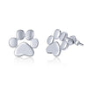 BAMOER Cat Earrrings 925 Sterling Silver Animal Dog Cat Footprints Stud Earrings