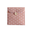 Women Girls Linen Sanitary Napkins Organizer Cute Polka Dot Menstrual Pouch Holder Case Secret Pouch